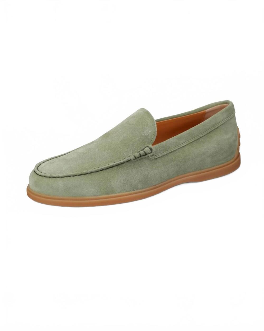NEW TOD'S men's 78l gomma venetian loafer in safari/chiaro